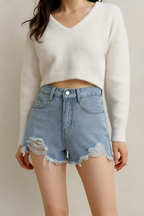 Lía | Shorts vaqueros de tiro alto