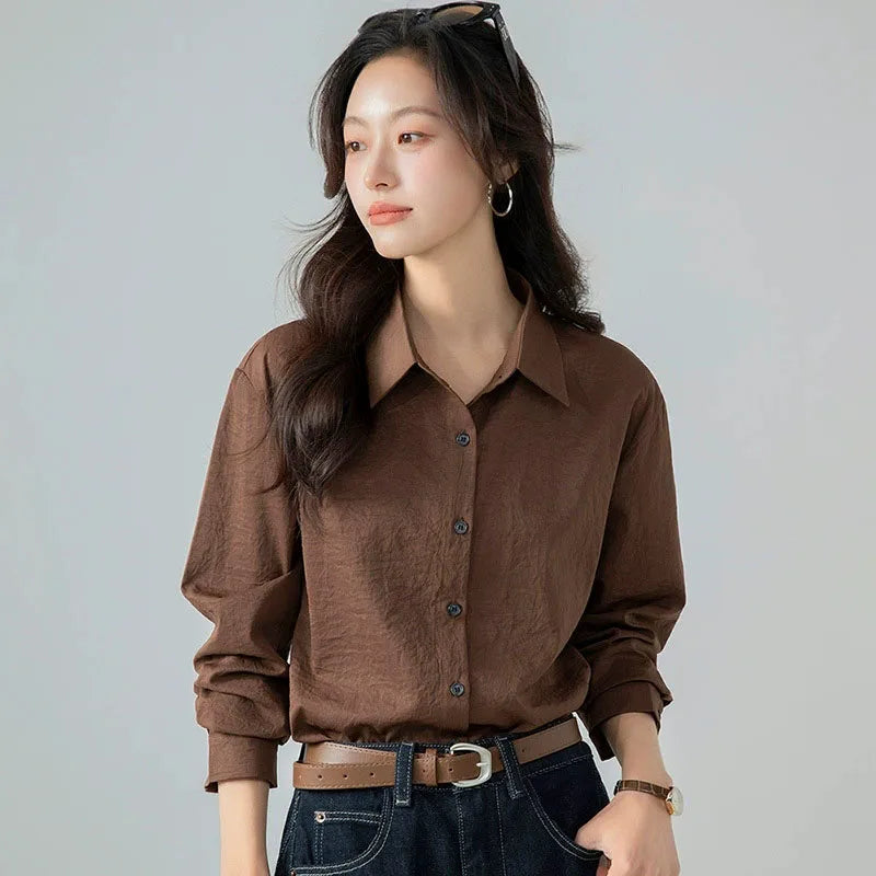 Claudia | Blusa minimalista de gasa vintage