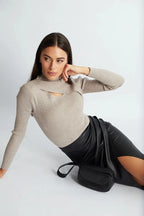 Camila | Falda lápiz de cuero sintético