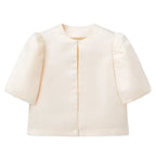 Carmen | Blusa satinada con mangas abullonadas