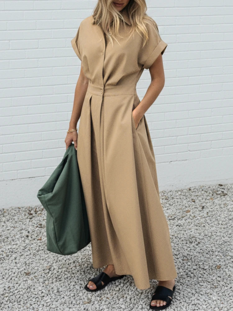 Lucía | Vestido camisero largo