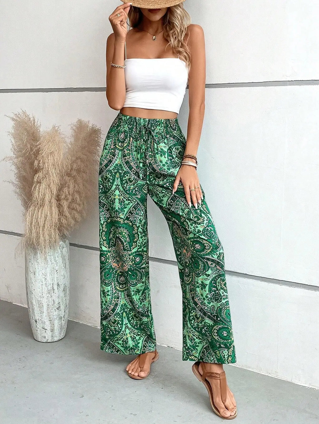Valentina | Pantalones anchos con lazo y estilo bohemio