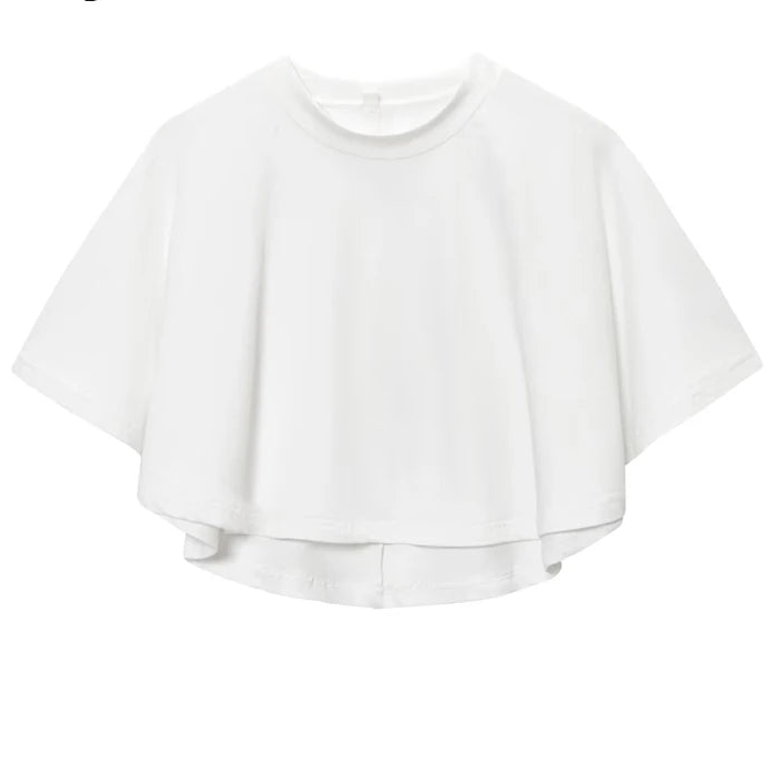 Lucía | Top corto oversize con mangas murciélago