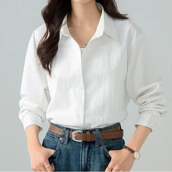 Claudia | Blusa minimalista de gasa vintage