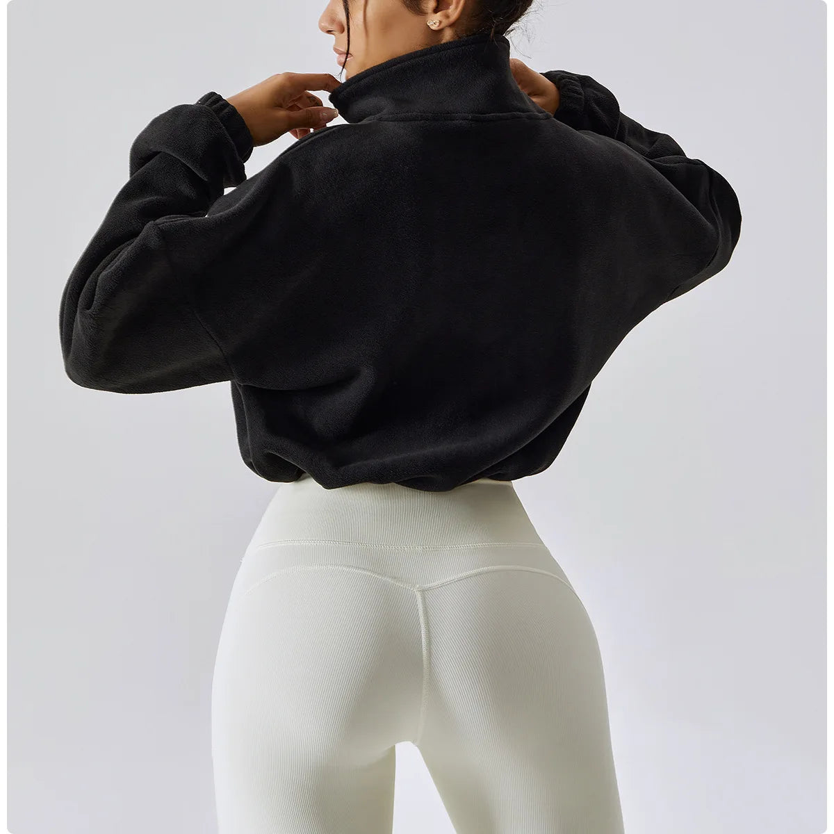 Laura | Sudadera polar corta con cremallera