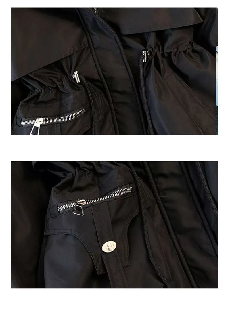 Adriana | Parka corta con cinturón y capucha