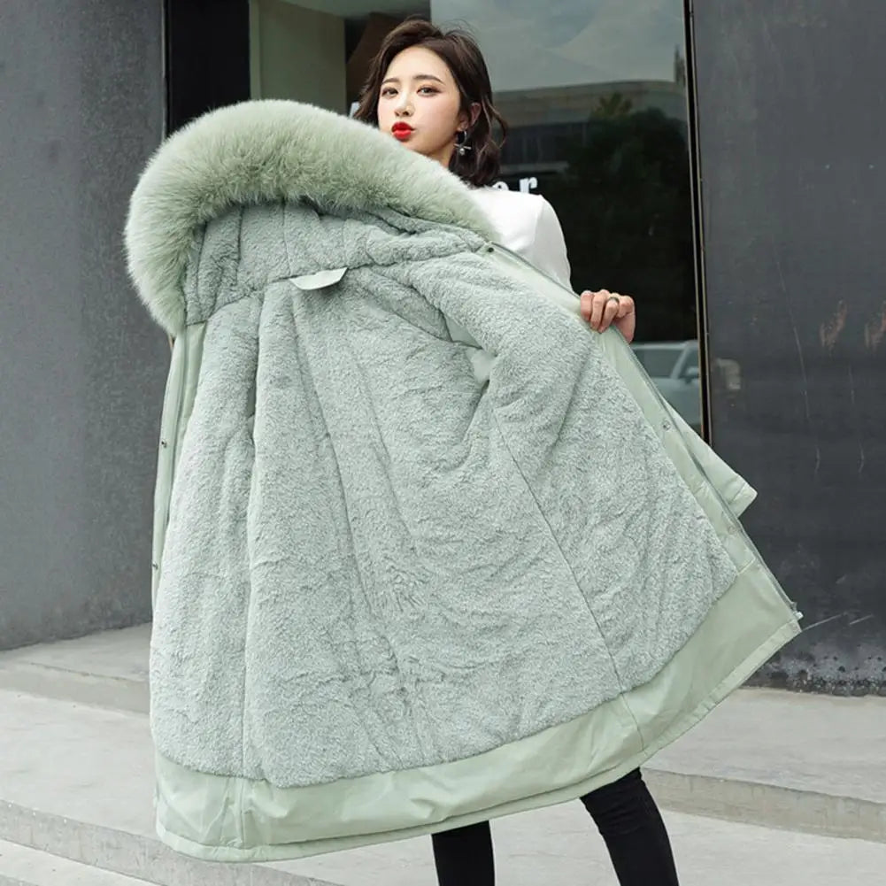 Verónica | Parka larga con forro de peluche y capucha