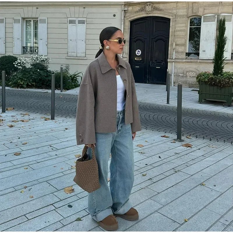 Marina | Chaqueta de lana con solapa