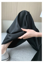 Dolores | Pantalones anchos de satén de cintura alta