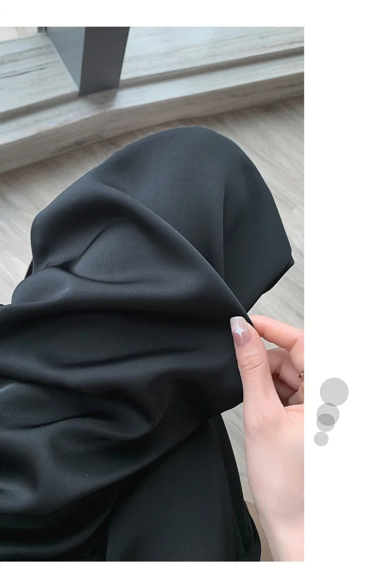 Dolores | Pantalones anchos de satén de cintura alta