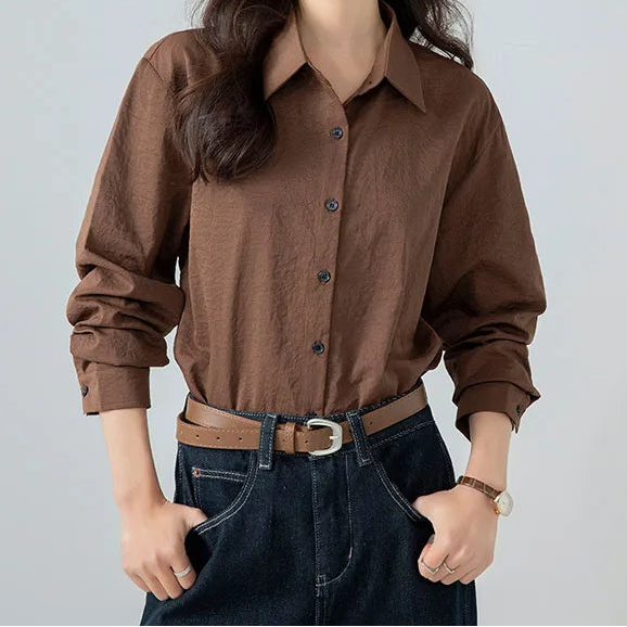 Claudia | Blusa minimalista de gasa vintage