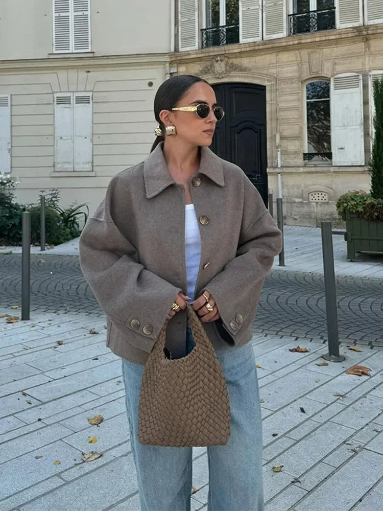 Marina | Chaqueta de lana con solapa