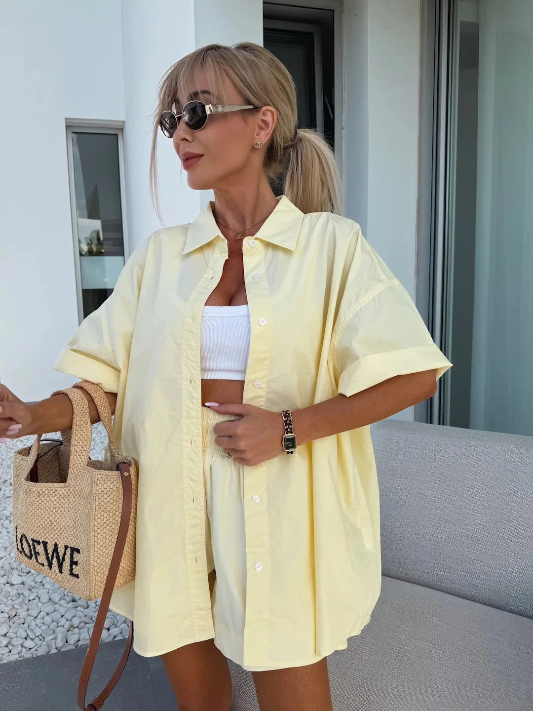 Marina | Conjunto corto de verano con top y pantalones