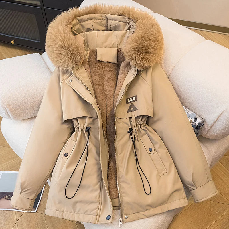 Lucía | Parka acolchada con capucha y forro de peluche