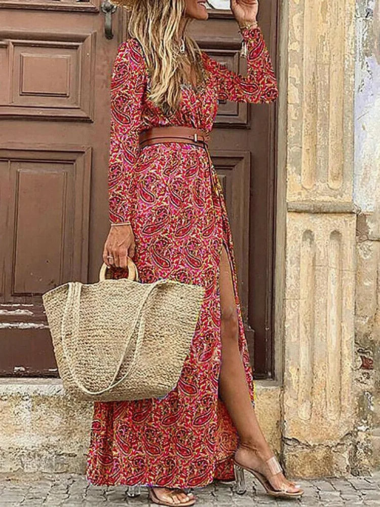 Marina | Vestido bohemio con estampado floral