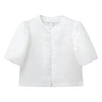 Carmen | Blusa satinada con mangas abullonadas