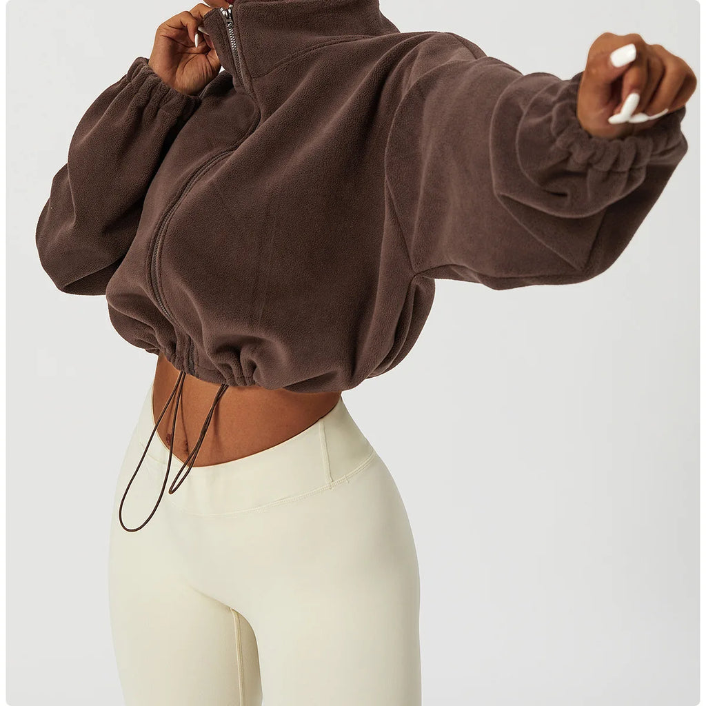 Laura | Sudadera polar corta con cremallera