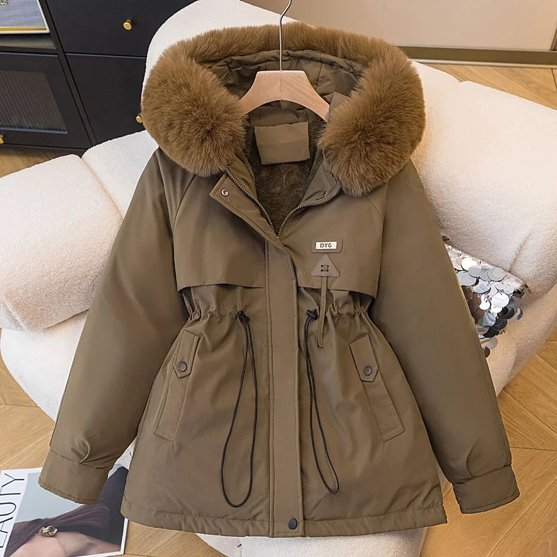 Lucía | Parka acolchada con capucha y forro de peluche