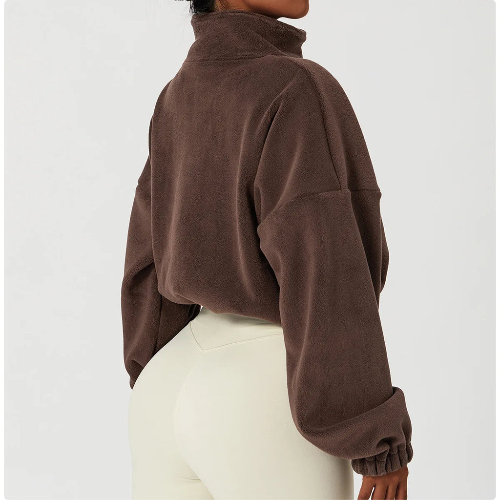 Laura | Sudadera polar corta con cremallera