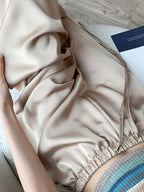 Dolores | Pantalones anchos de satén de cintura alta