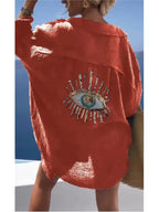 Sofía | Camisa estampada con ojos