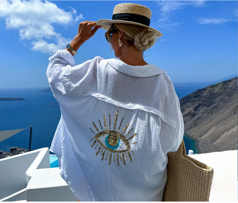 Sofía | Camisa estampada con ojos